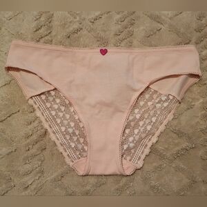 Victoria's Secret Blush Pink Lace Heart Panties